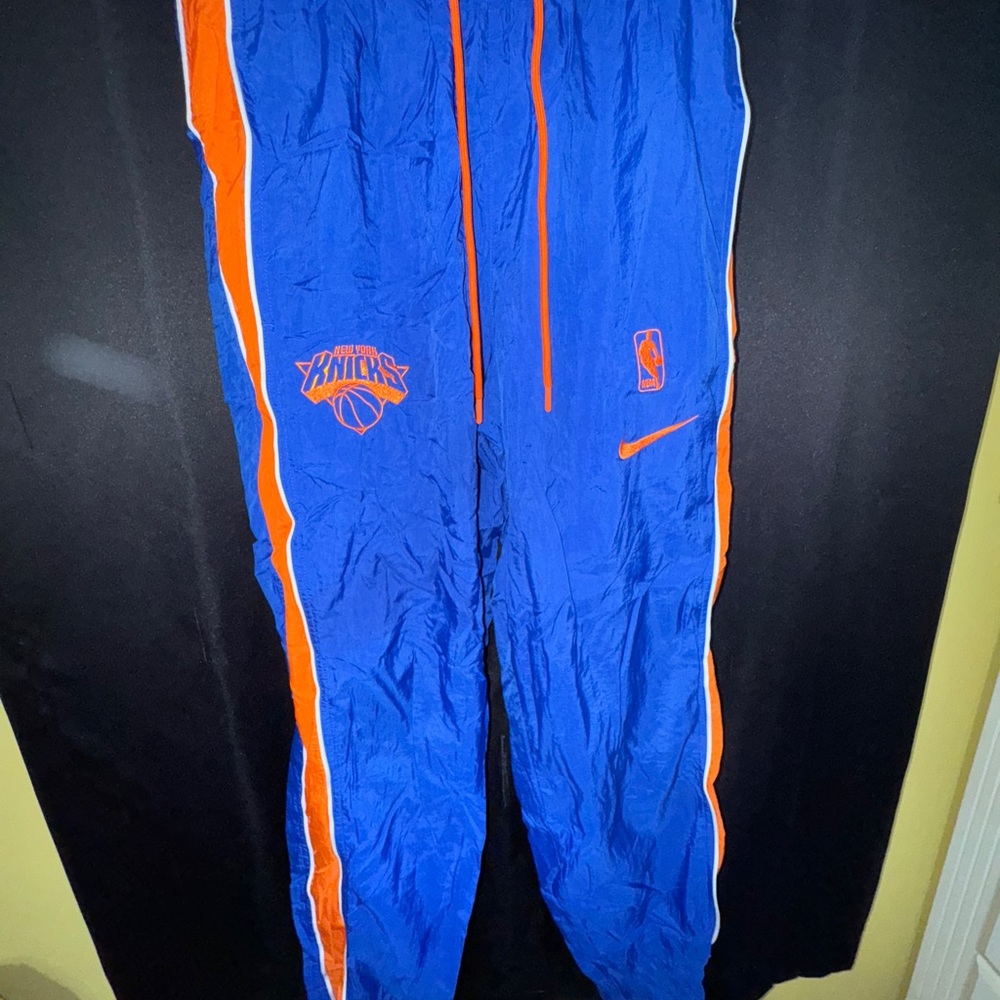Nike Knicks Blue and Orange Joggers
